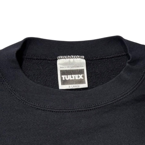 Vintage Tultex Wolf Graphic Sweatshirt Men's X-Large Black Natural Instincts - Picture 4 of 9